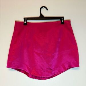NWT! Zara Fuchsia Velvet Skirt
